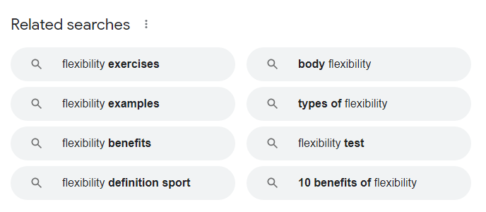 Related Google Search results for fitness